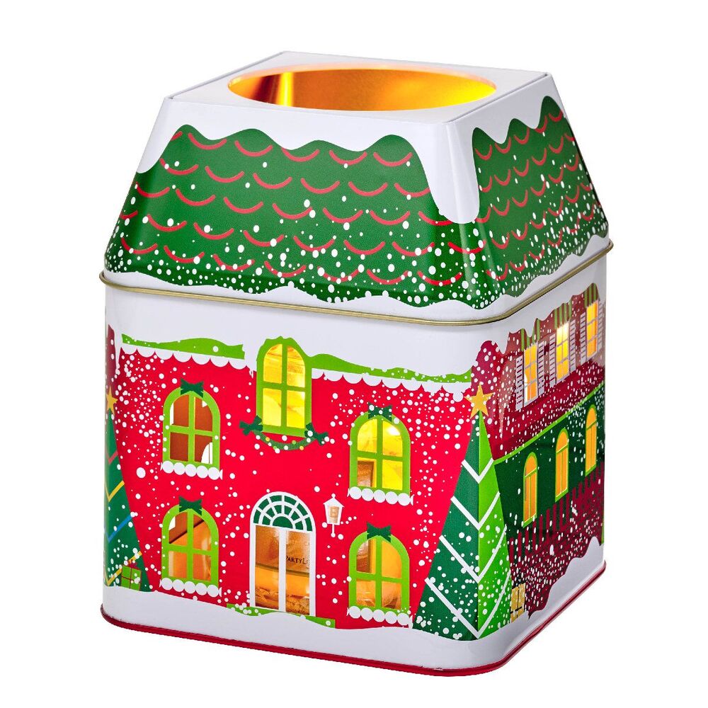 NWT Partylite Winter Village 3 Wick Jar Tin Christmas Holiday Decor Candle Home